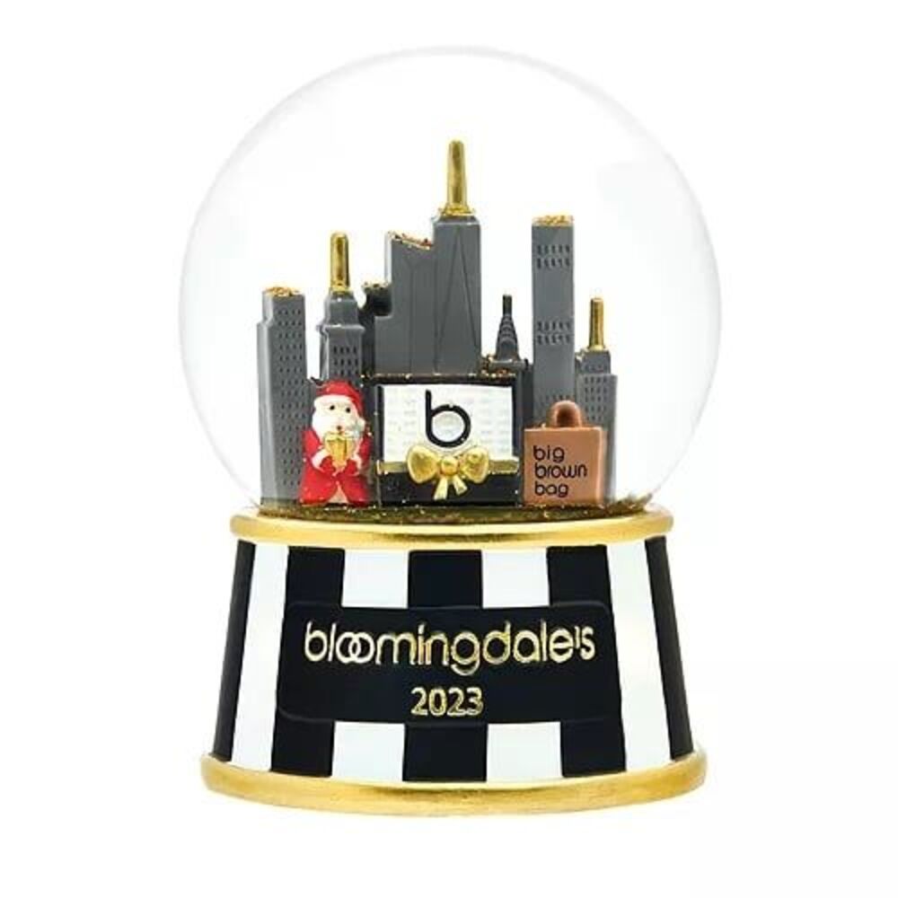 Bloomingdale's 2023 Musical Snow Globe we wish you a Merry Christmas